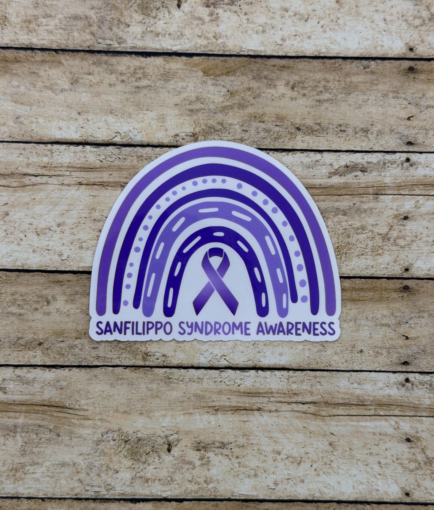 Sanfilippo Syndrome Awareness Rainbow Sticker or Magnet