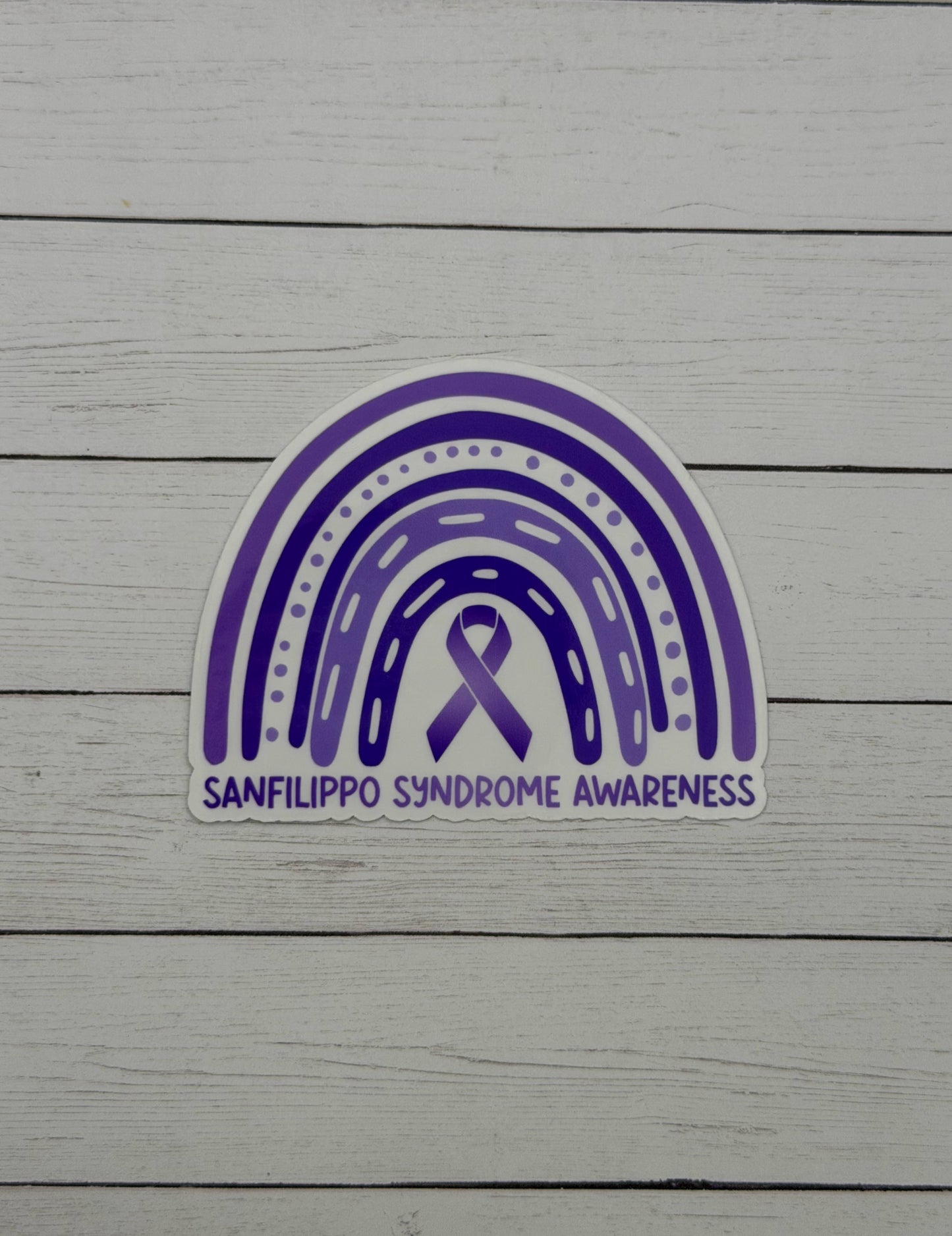 Sanfilippo Syndrome Awareness Rainbow Sticker or Magnet