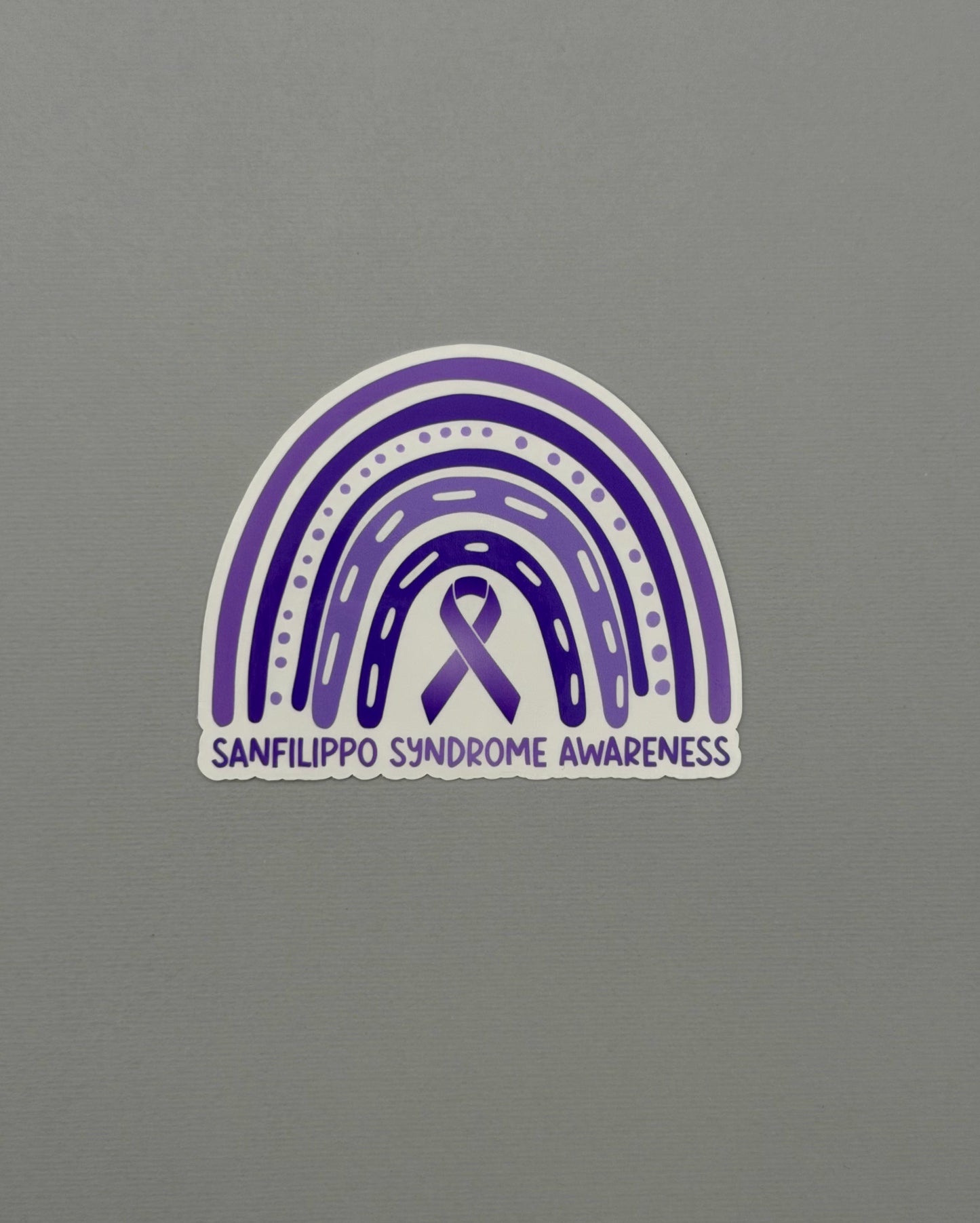 Sanfilippo Syndrome Awareness Rainbow Sticker or Magnet