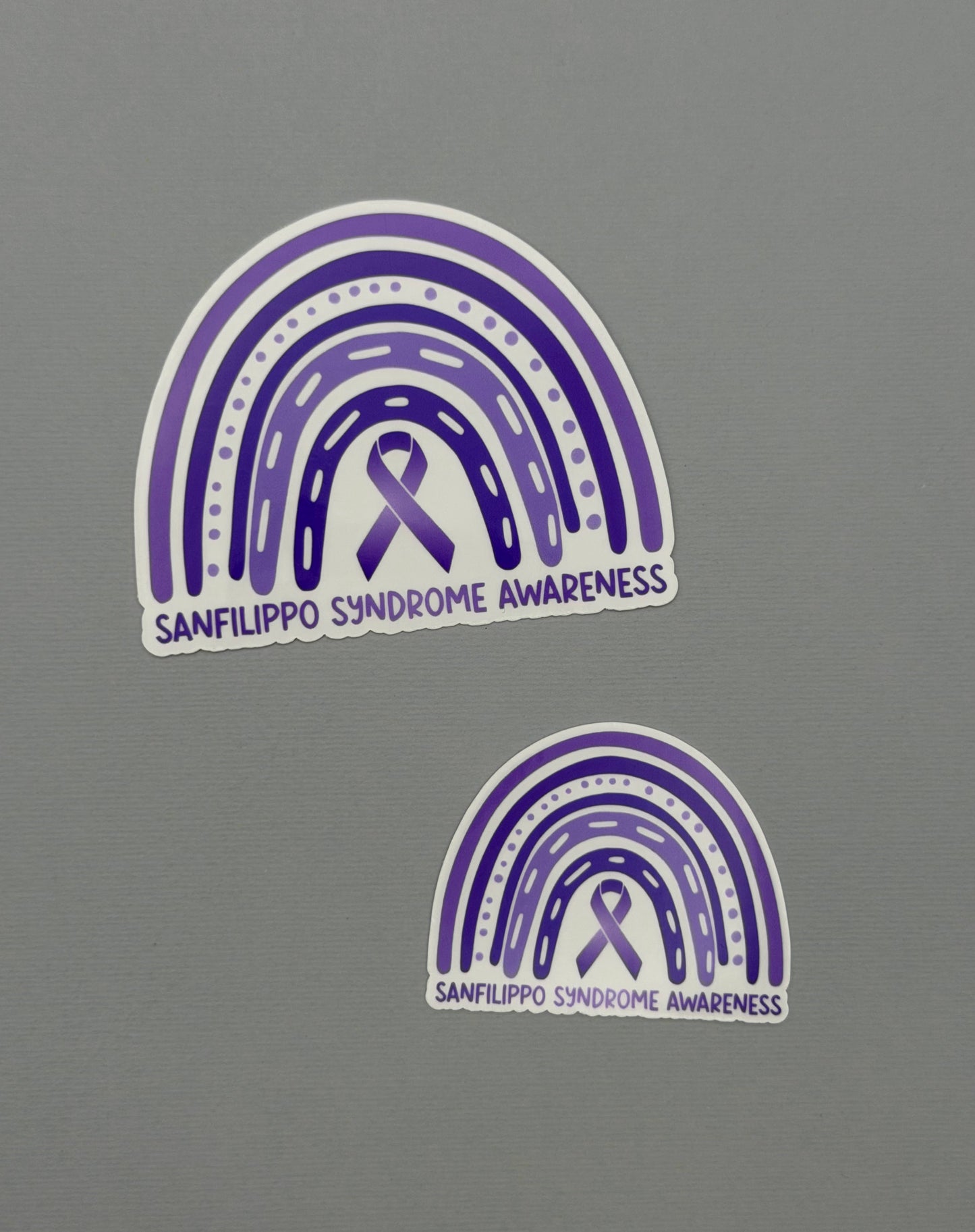 Sanfilippo Syndrome Awareness Rainbow Sticker or Magnet