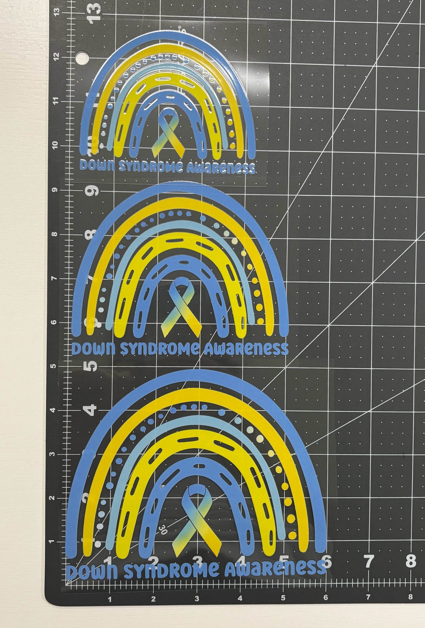 Down Syndrome Awareness Rainbow Car Decal