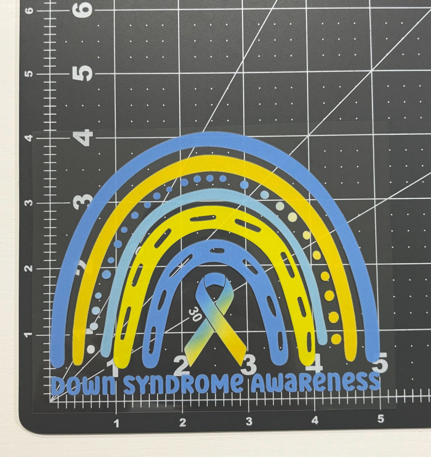 Down Syndrome Awareness Rainbow Car Decal