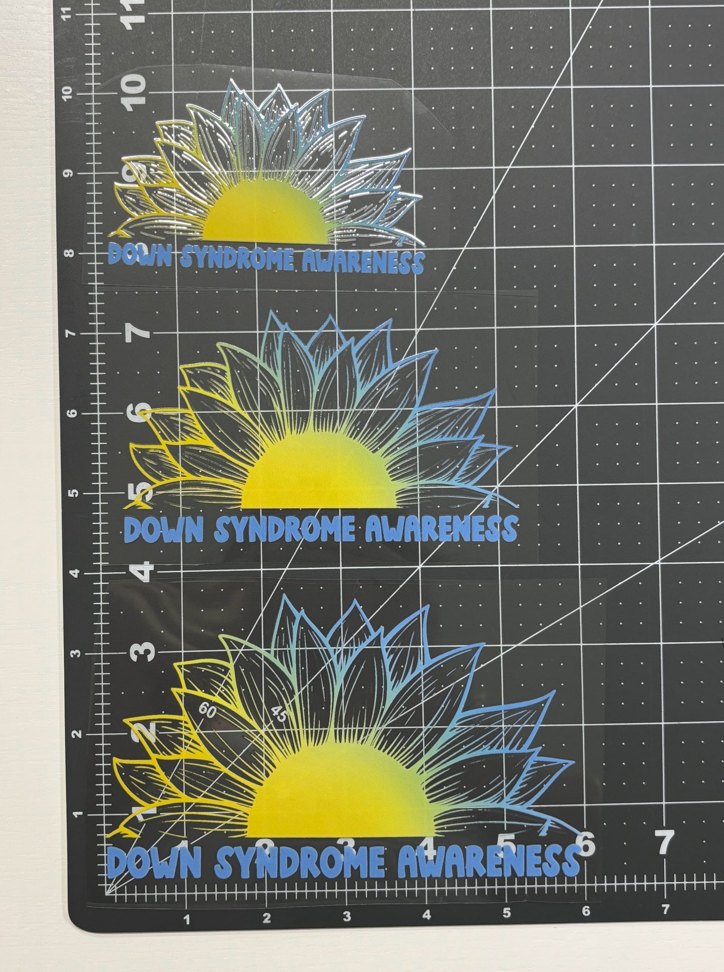 Down Syndrome Awareness Sunflower Car Decal