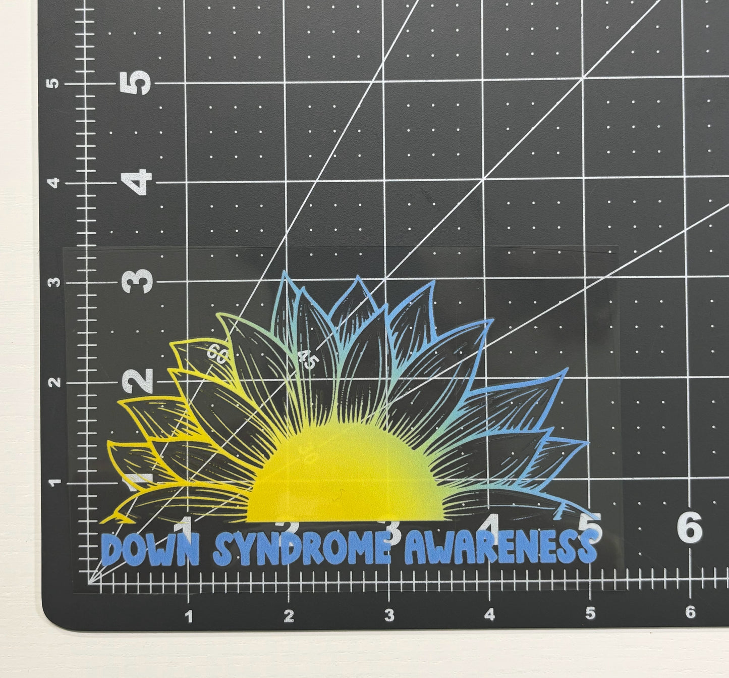 Down Syndrome Awareness Sunflower Car Decal