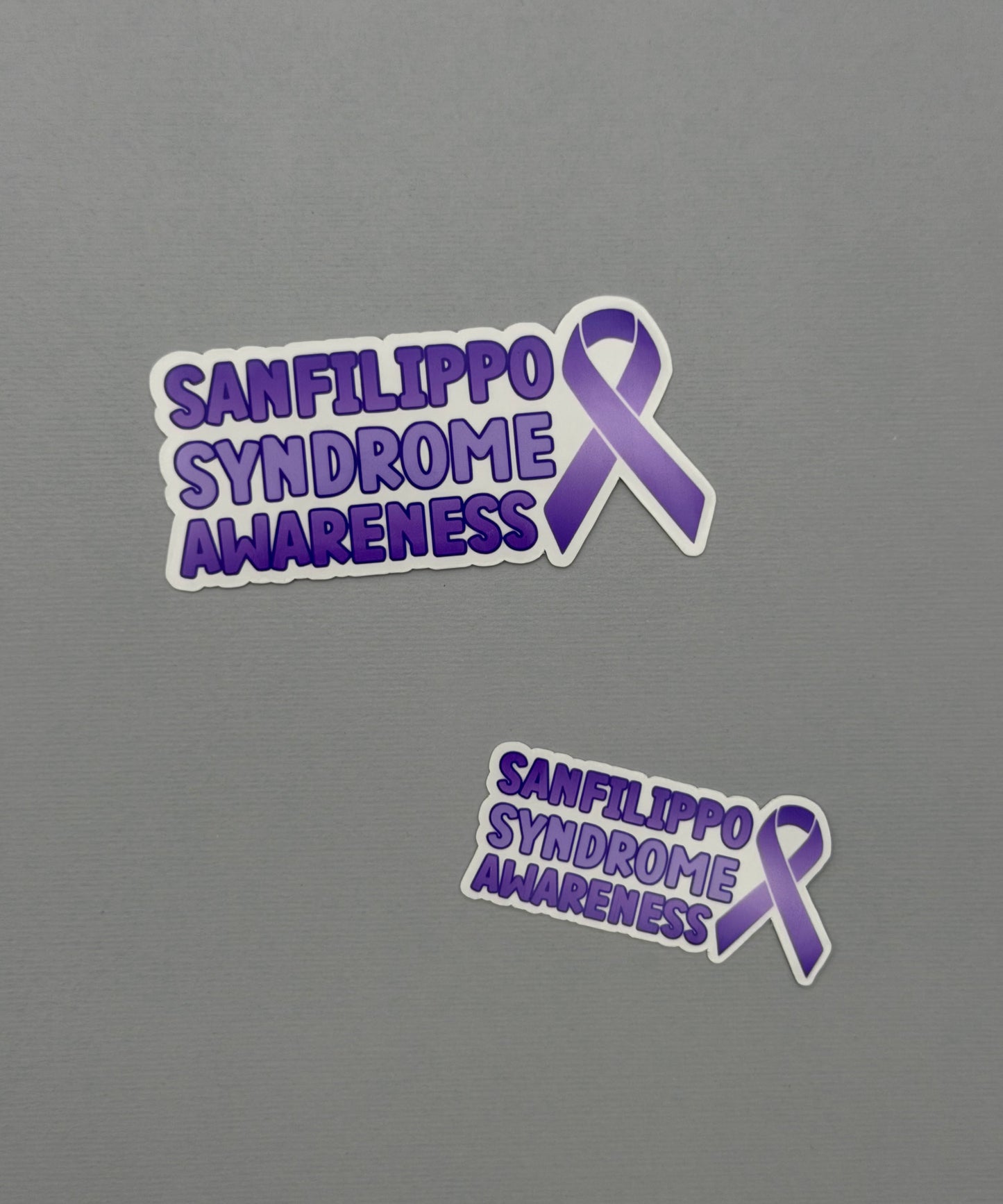 Sanfilippo Syndrome Awareness with Ribbon Sticker or Magnet