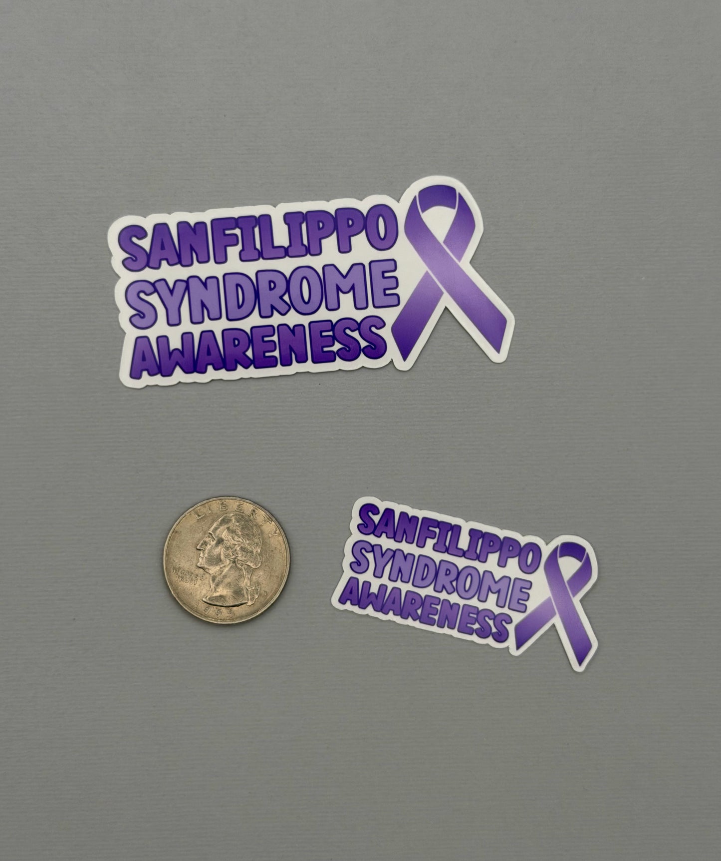 Sanfilippo Syndrome Awareness with Ribbon Sticker or Magnet