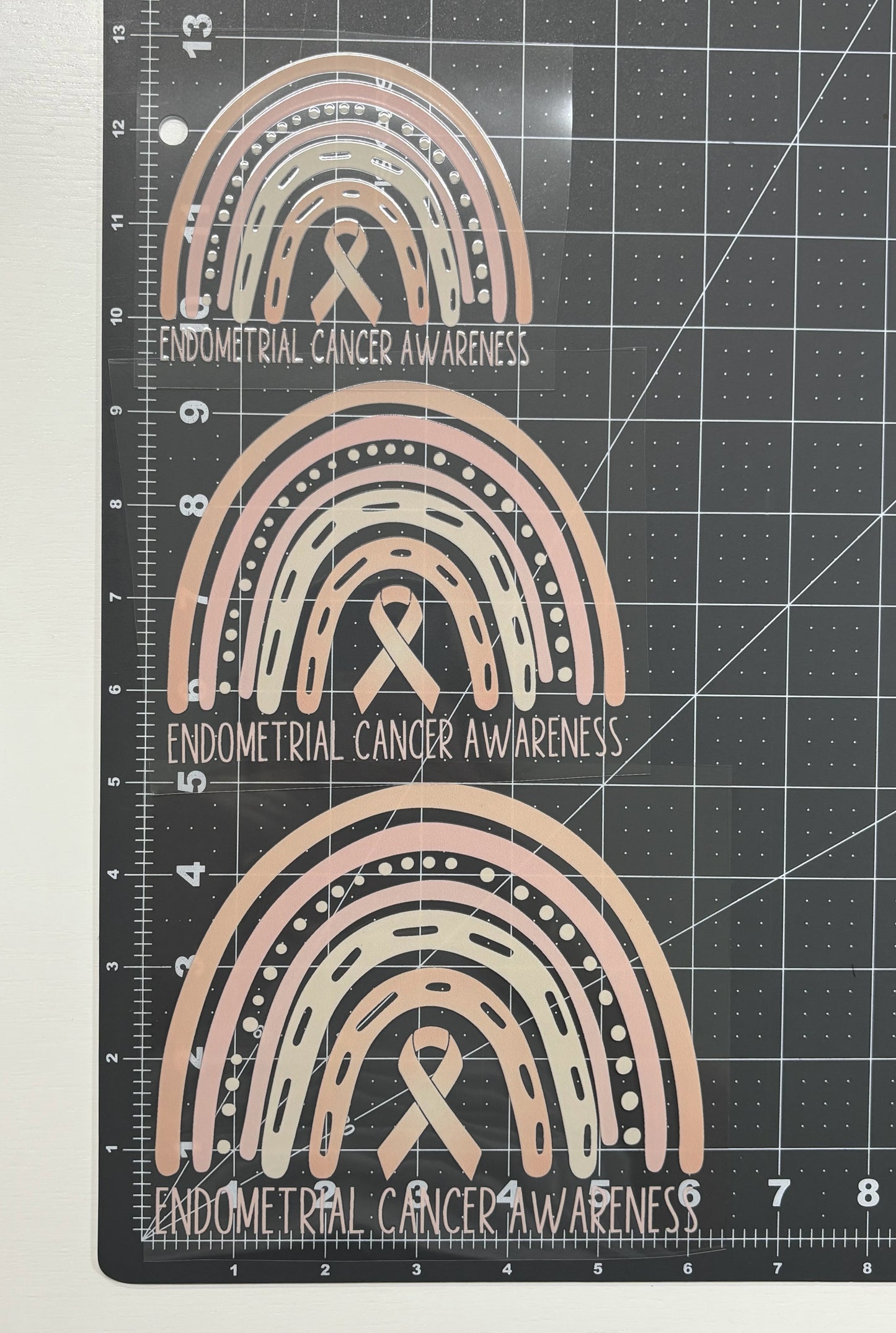 Endometrial Cancer Awareness Rainbow Car Decal