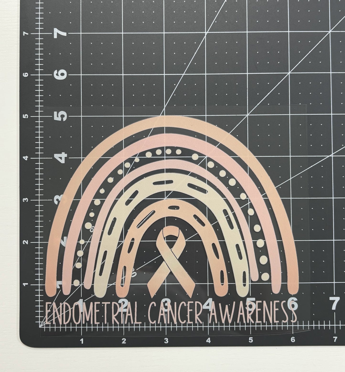 Endometrial Cancer Awareness Rainbow Car Decal