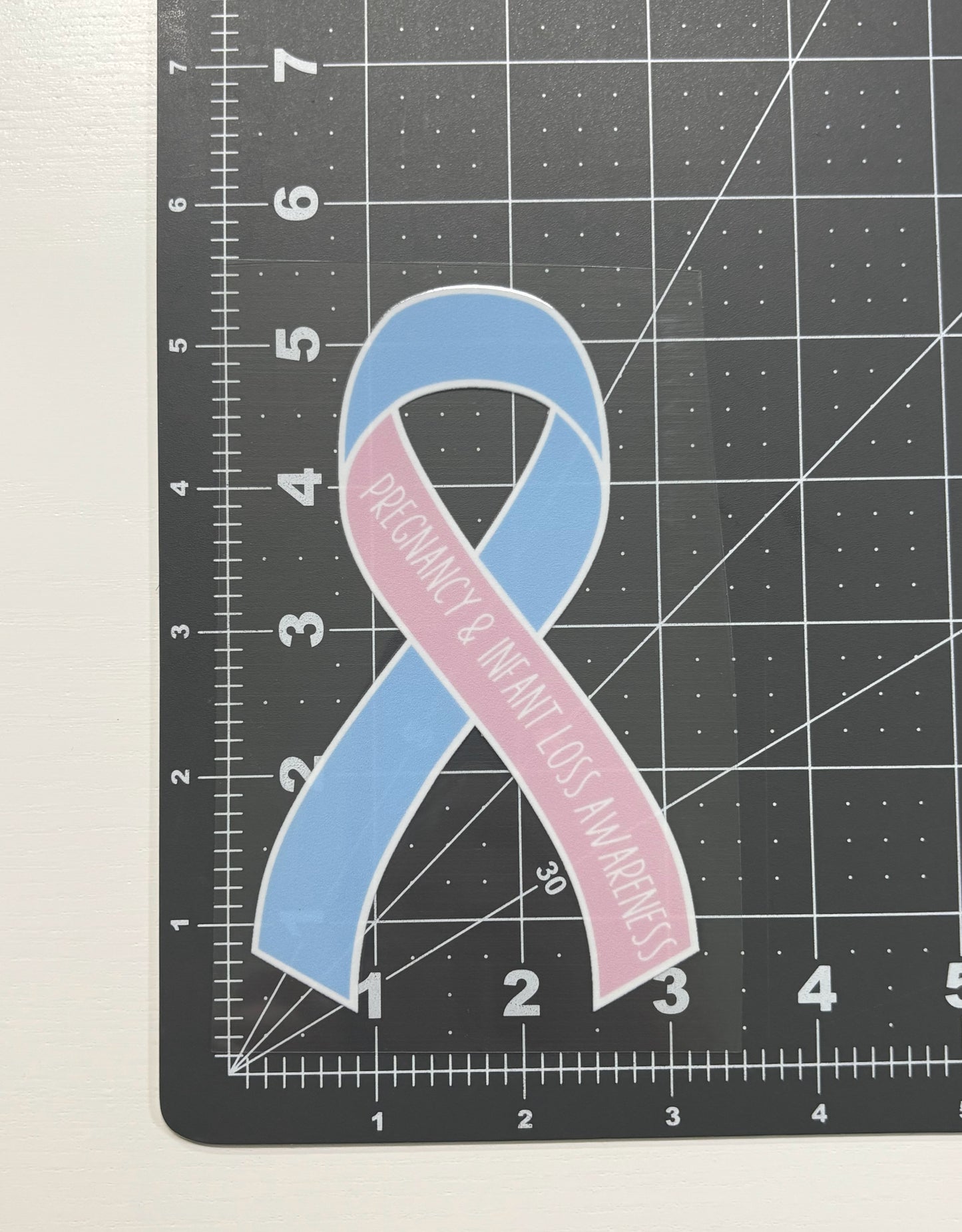 Pregnancy & Infant Loss Awareness Ribbon Car Decal
