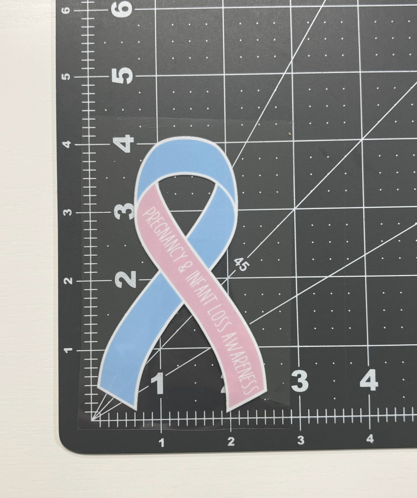 Pregnancy & Infant Loss Awareness Ribbon Car Decal