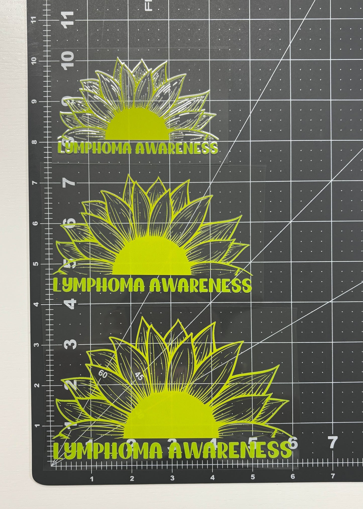 Lymphoma Awareness Sunflower Car Decal