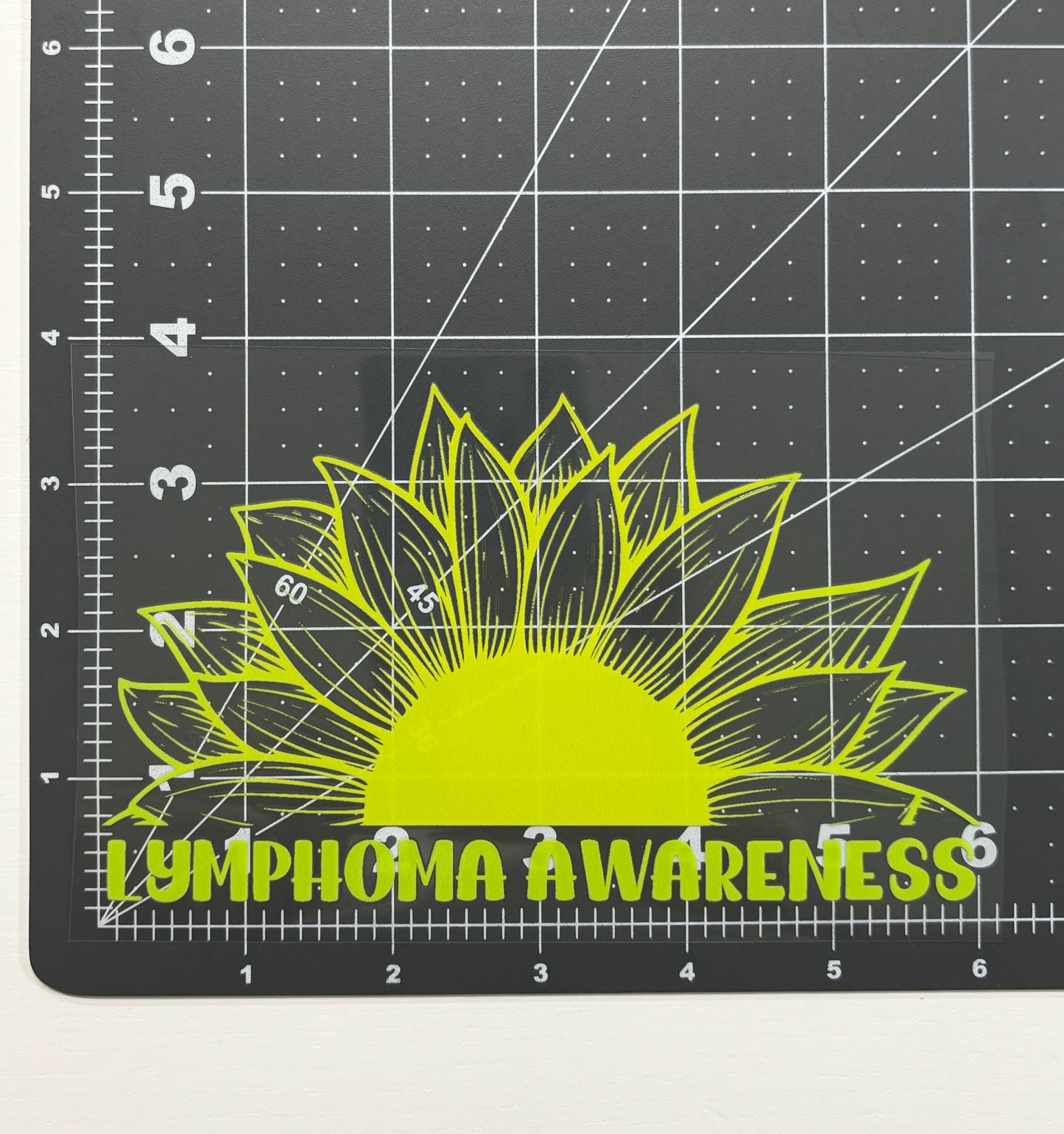 Lymphoma Awareness Sunflower Car Decal