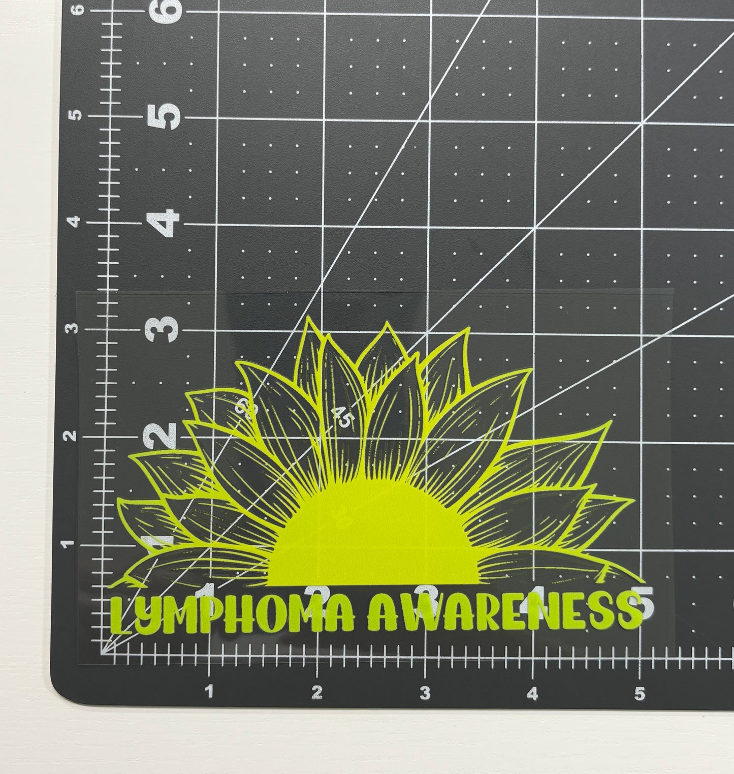 Lymphoma Awareness Sunflower Car Decal