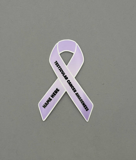Testicular Cancer Awareness Custom Ribbon Sticker