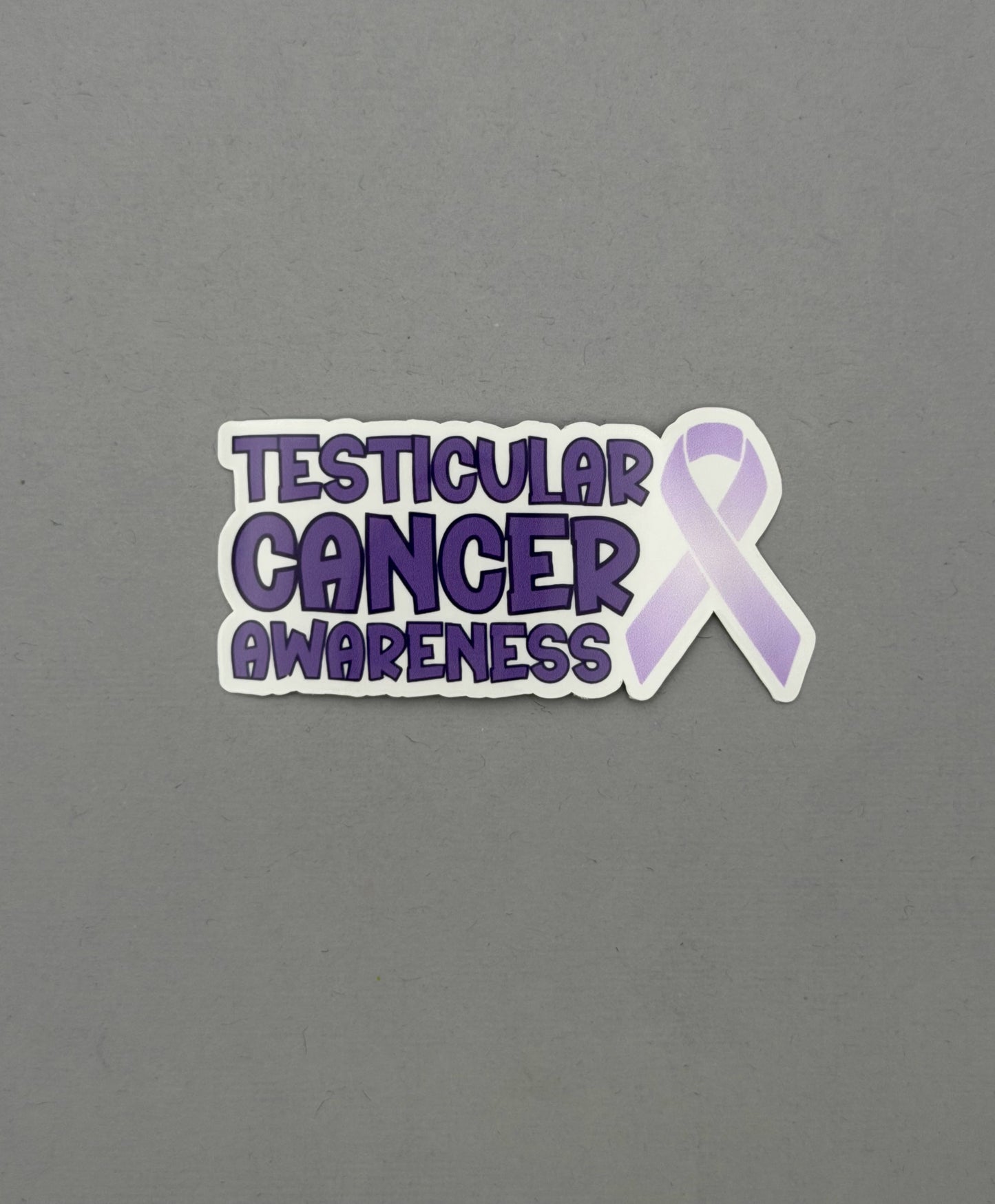 Testicular Cancer Awareness with Ribbon Sticker