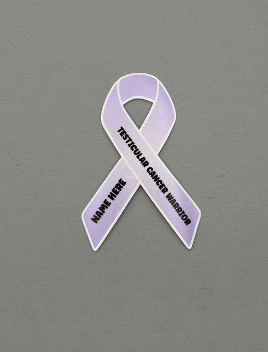Testicular Cancer Warrior Custom Ribbon Sticker