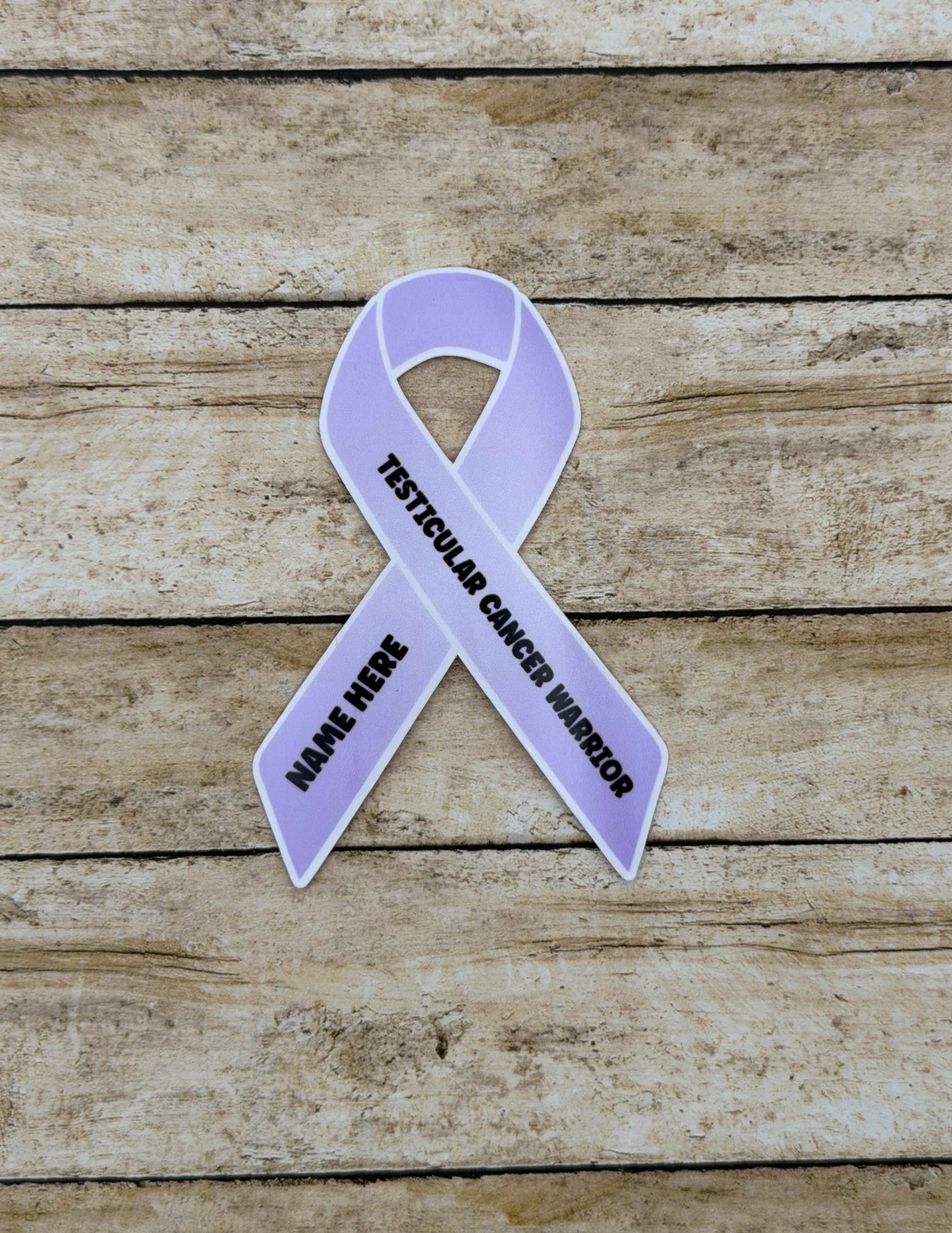 Testicular Cancer Warrior Custom Ribbon Sticker