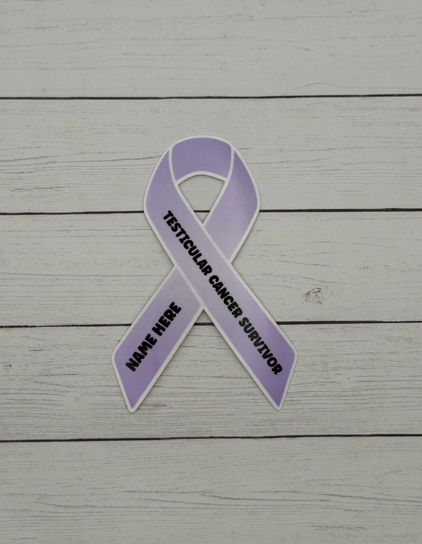 Testicular Cancer Survivor Custom Ribbon Sticker