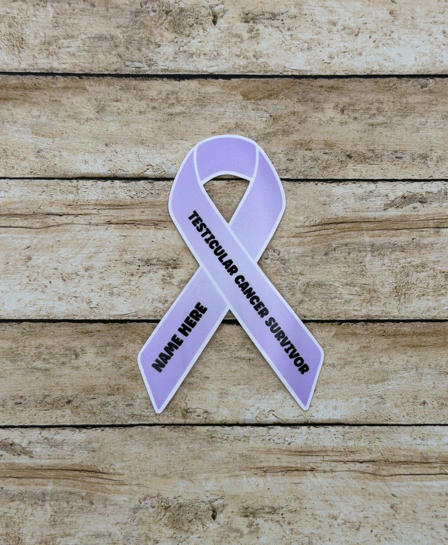 Testicular Cancer Survivor Custom Ribbon Sticker
