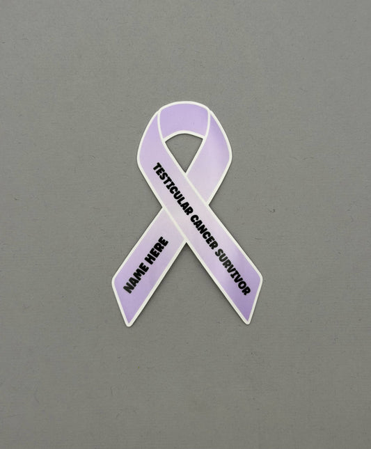 Testicular Cancer Survivor Custom Ribbon Sticker