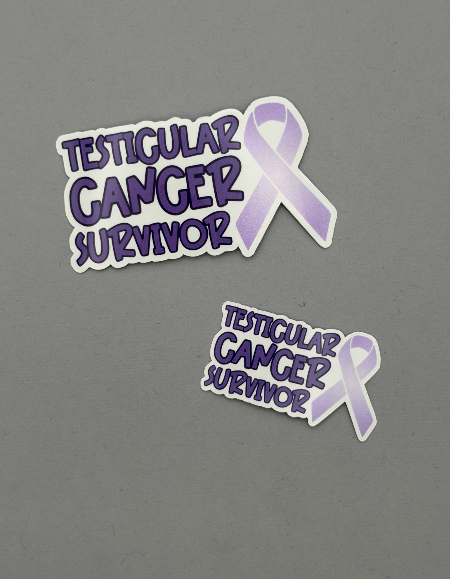 Testicular Cancer Survivor with Ribbon Sticker