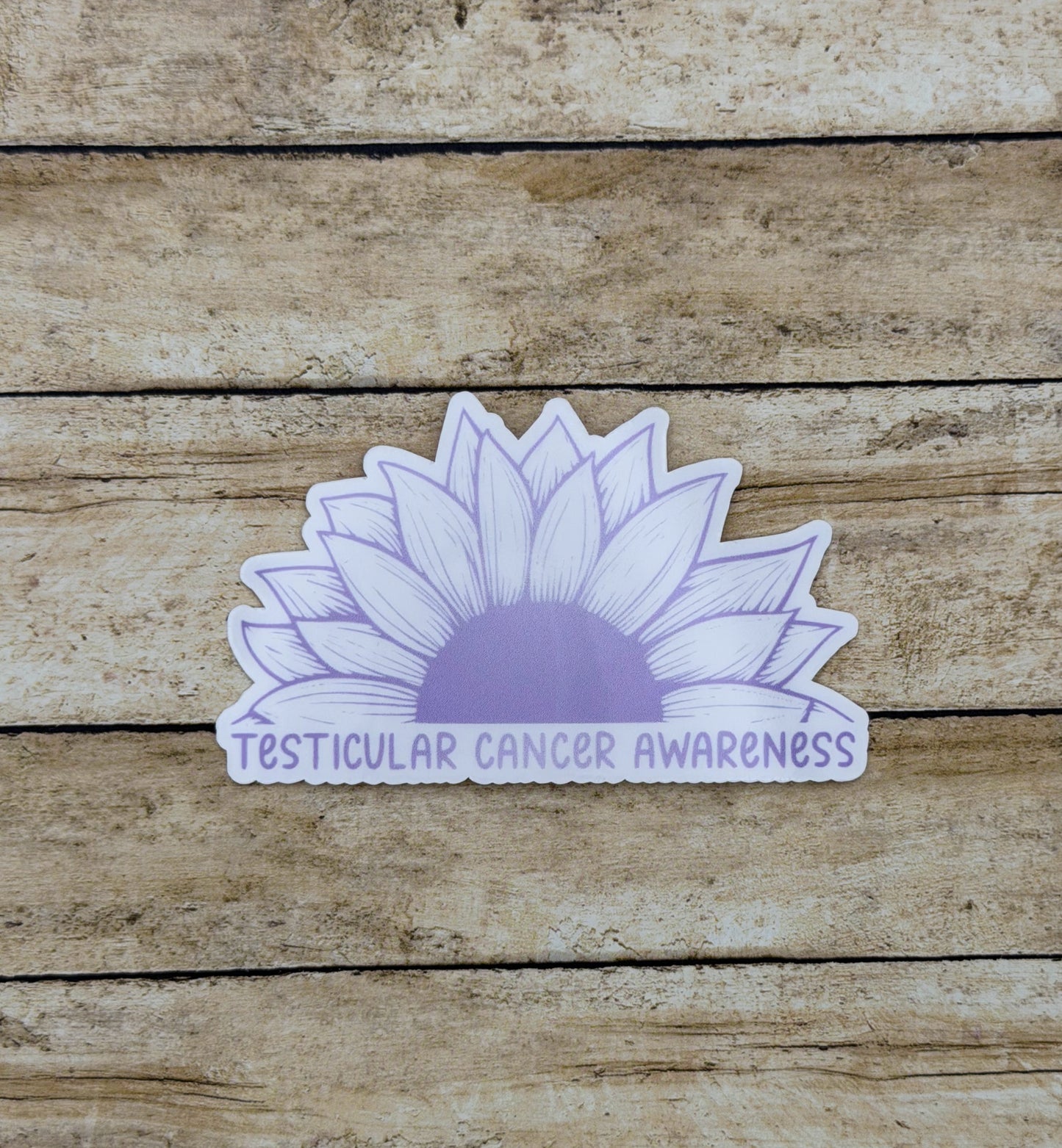 Testicular Cancer Awareness Sunflower Sticker