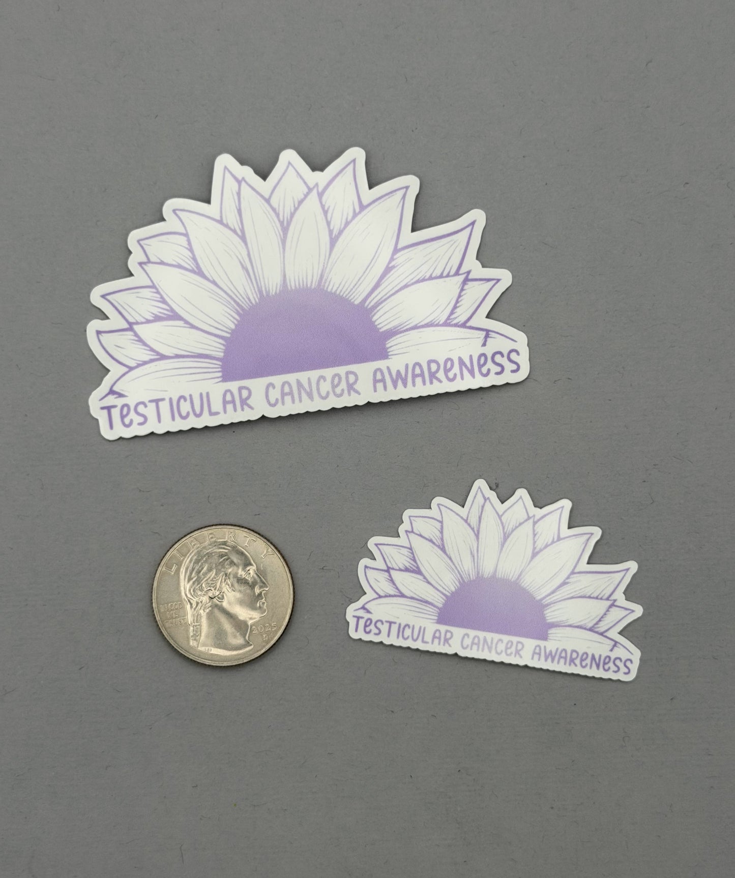 Testicular Cancer Awareness Sunflower Sticker