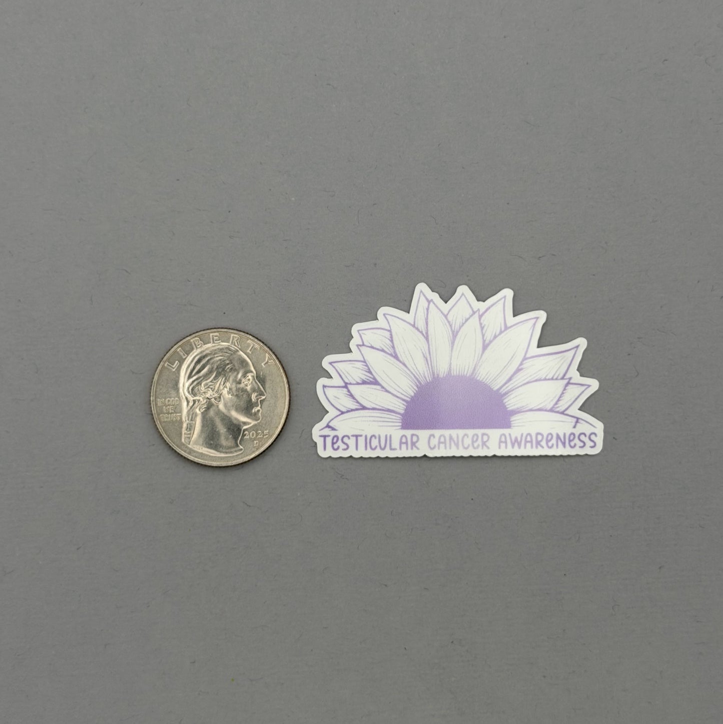 Testicular Cancer Awareness Sunflower Sticker