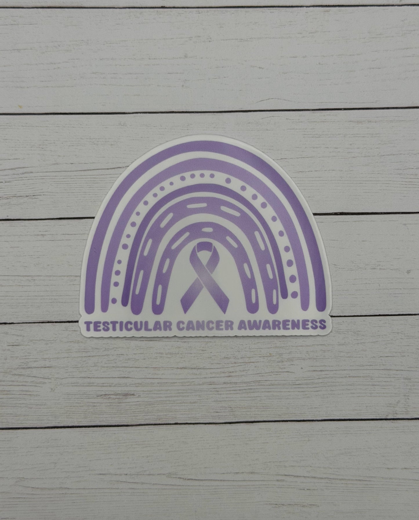 Testicular Cancer Awareness Rainbow Sticker
