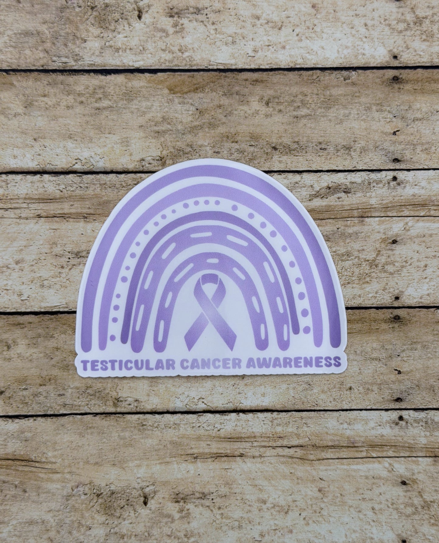 Testicular Cancer Awareness Rainbow Sticker