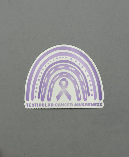 Testicular Cancer Awareness Rainbow Sticker