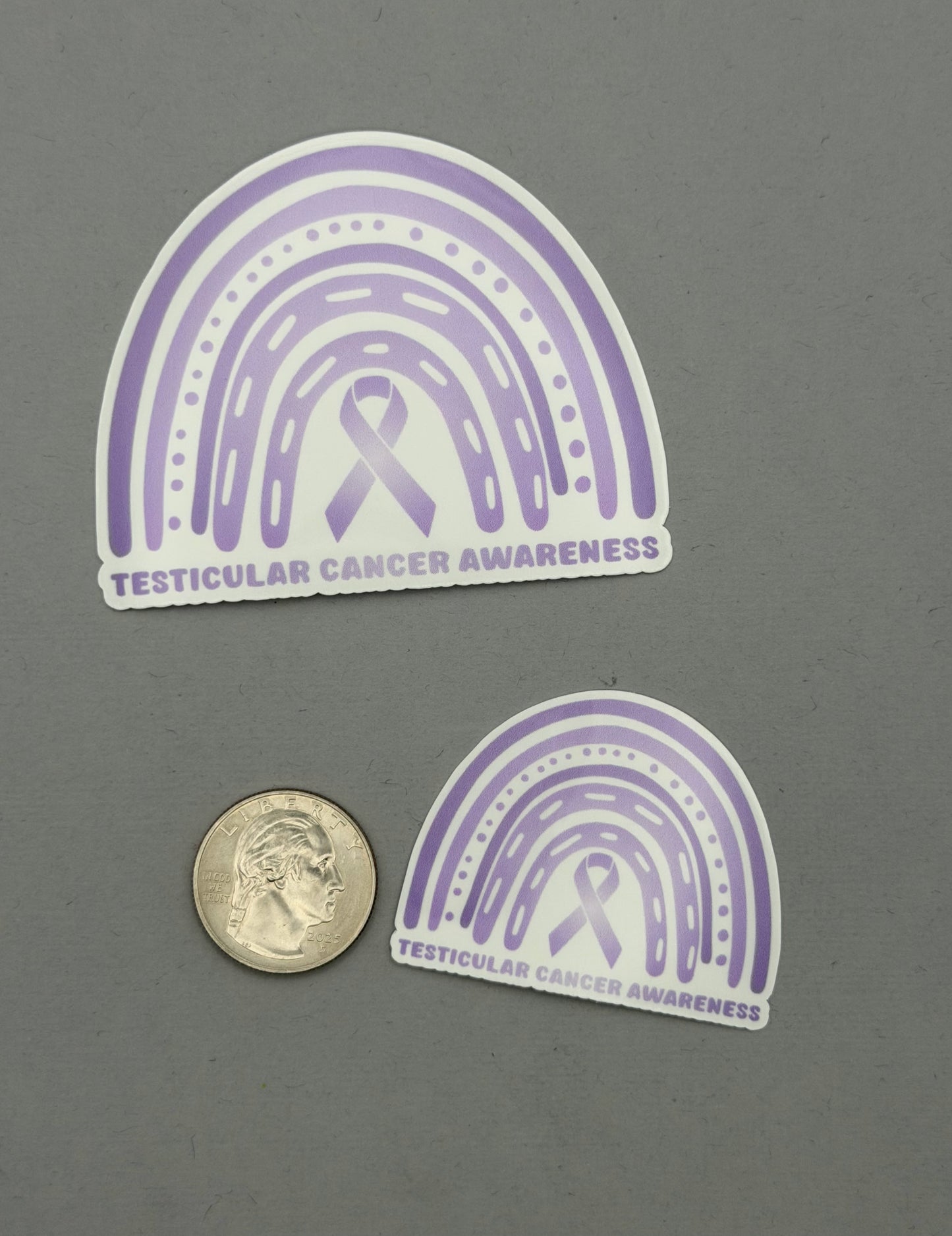 Testicular Cancer Awareness Rainbow Sticker