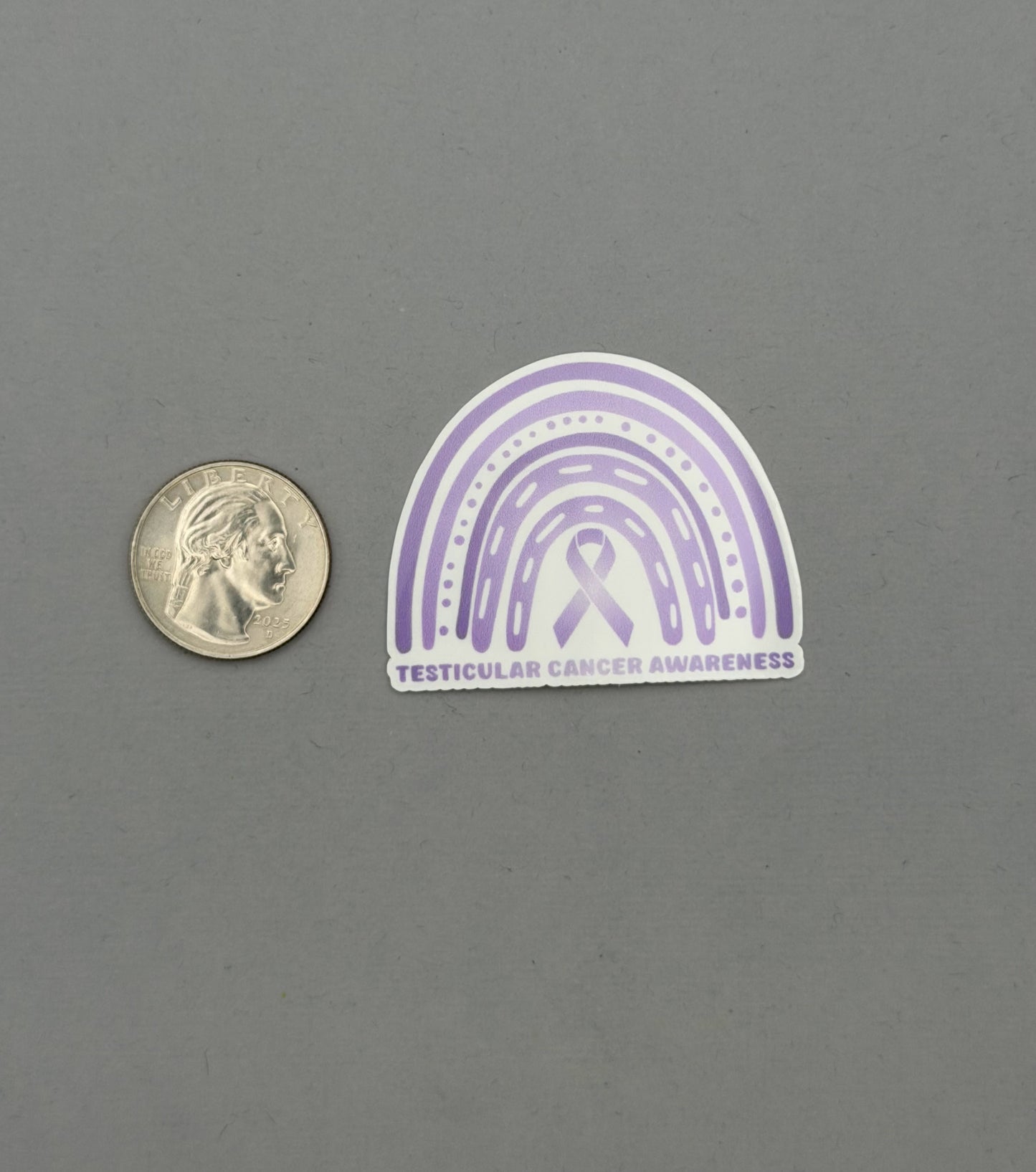 Testicular Cancer Awareness Rainbow Sticker