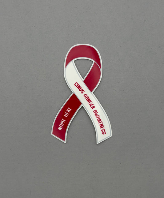 Sinus Cancer Awareness Custom Ribbon Sticker