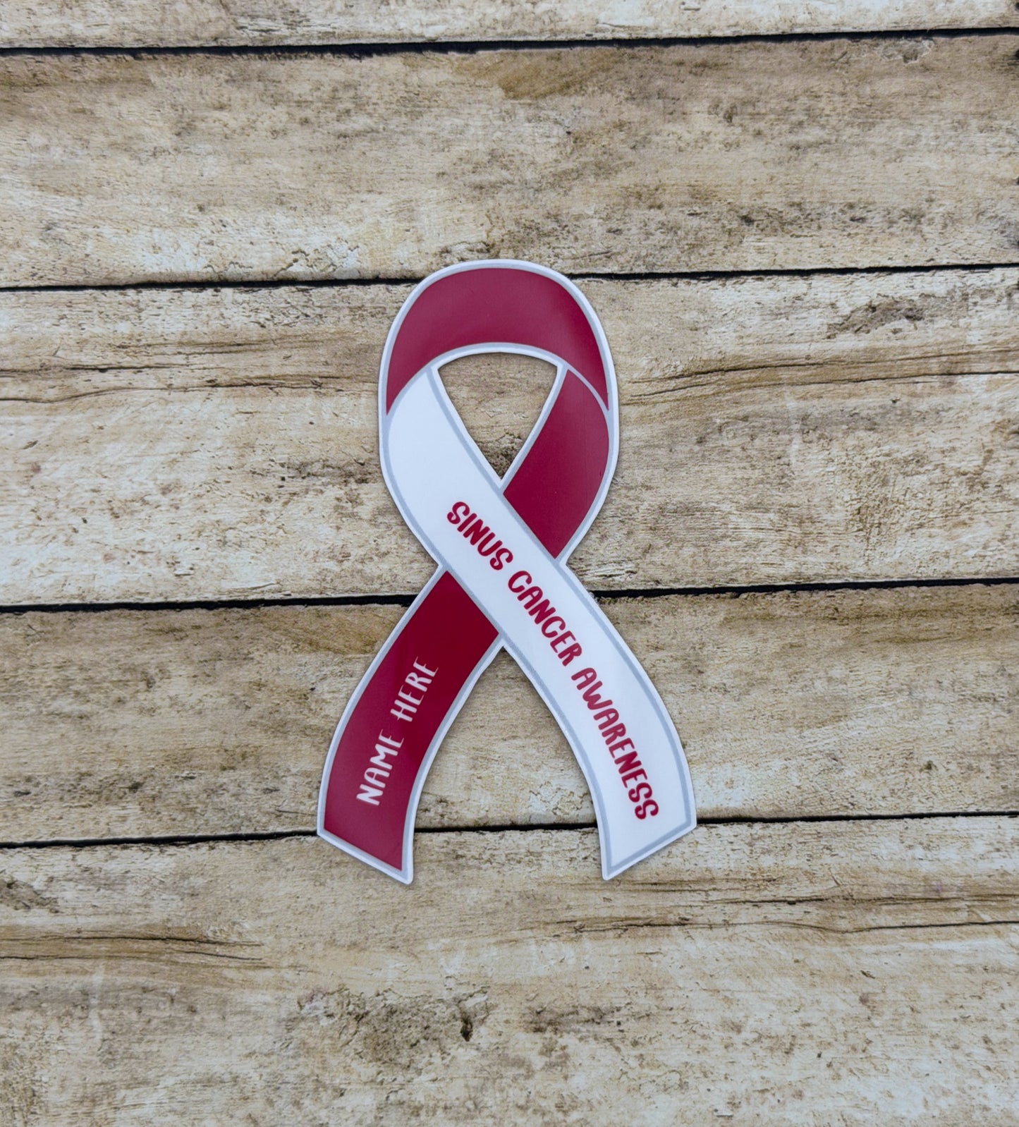 Sinus Cancer Awareness Custom Ribbon Sticker