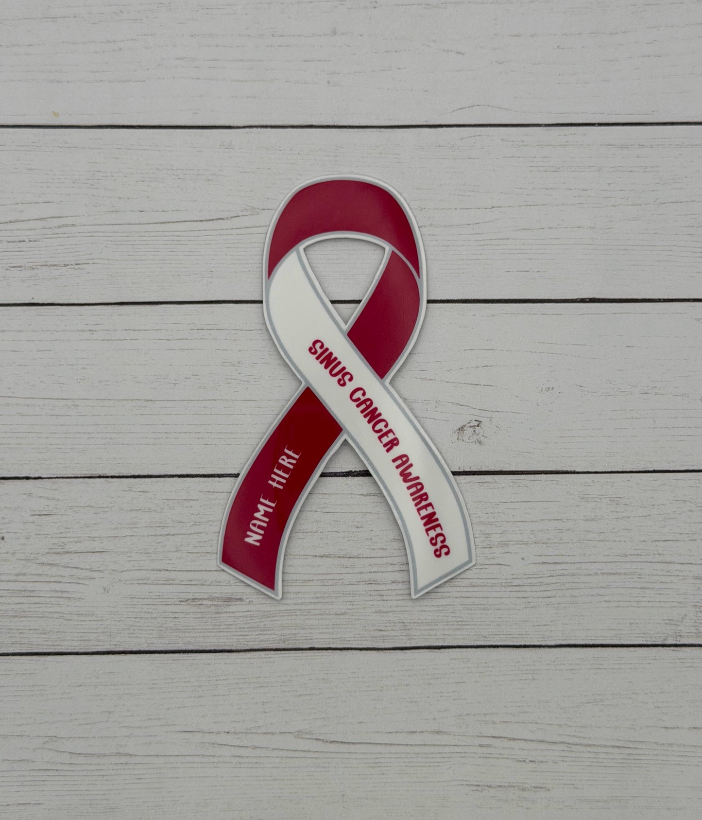 Sinus Cancer Awareness Custom Ribbon Sticker