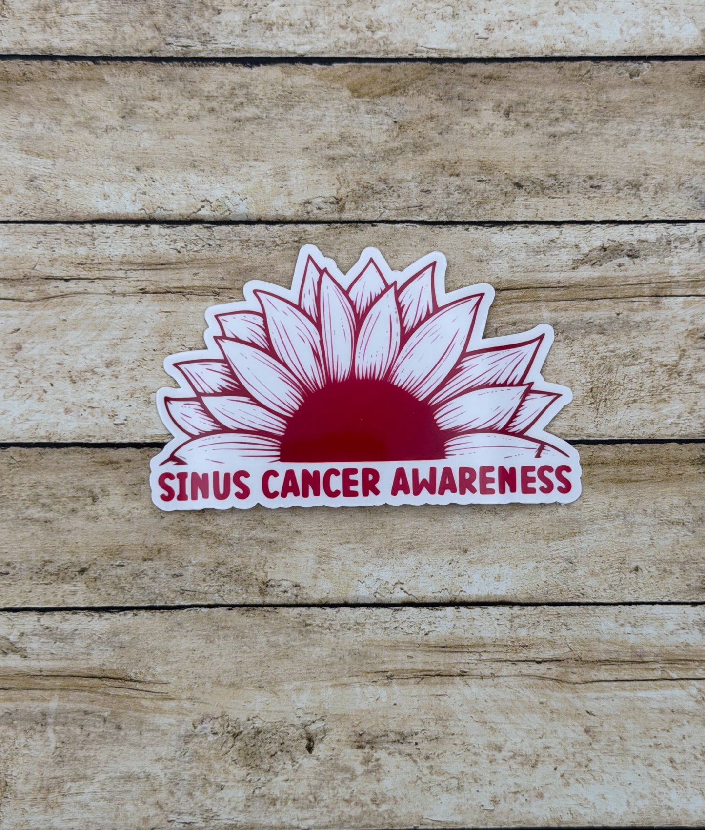 Sinus Cancer Awareness Sunflower Sticker