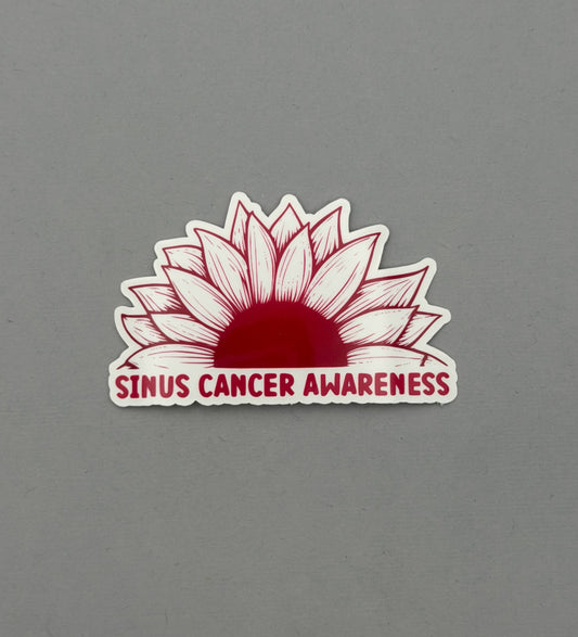 Sinus Cancer Awareness Sunflower Sticker