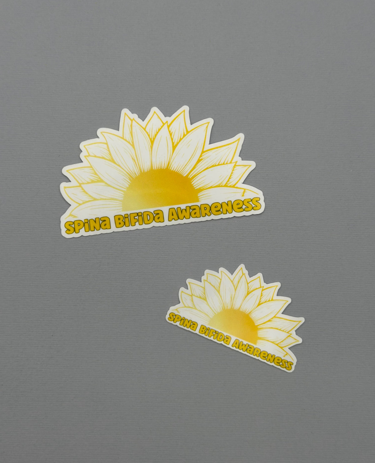 Spina Bifida Awareness Sunflower Sticker or Magnet