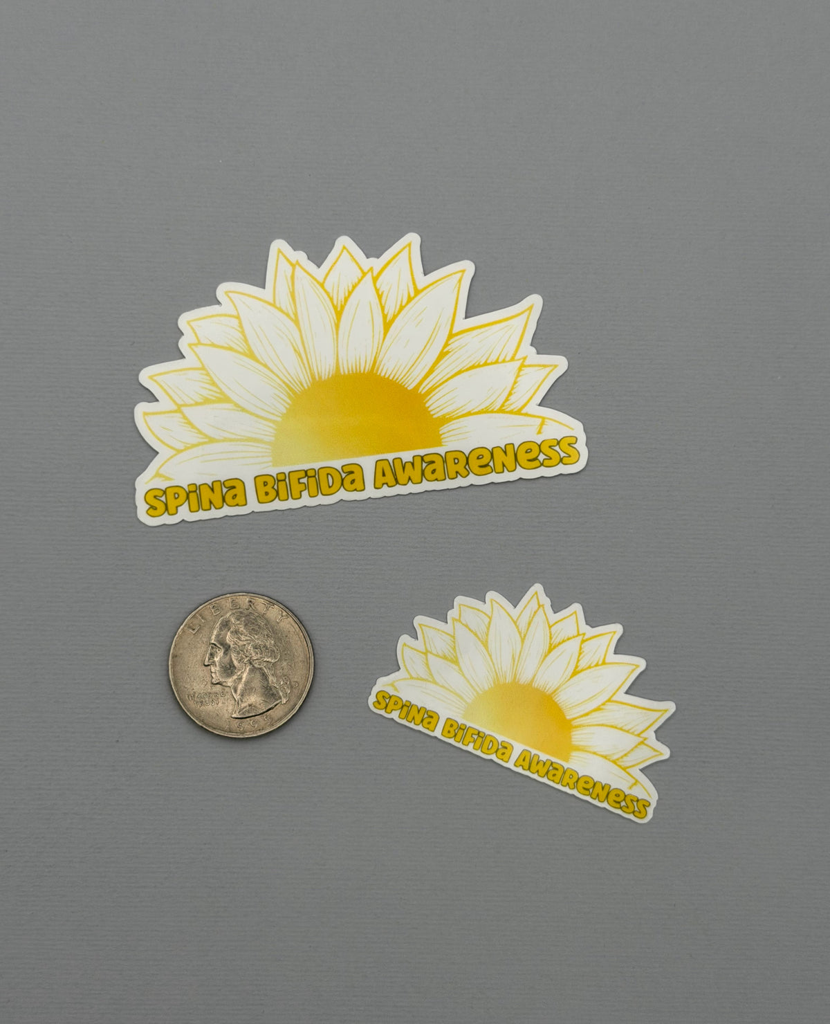 Spina Bifida Awareness Sunflower Sticker or Magnet
