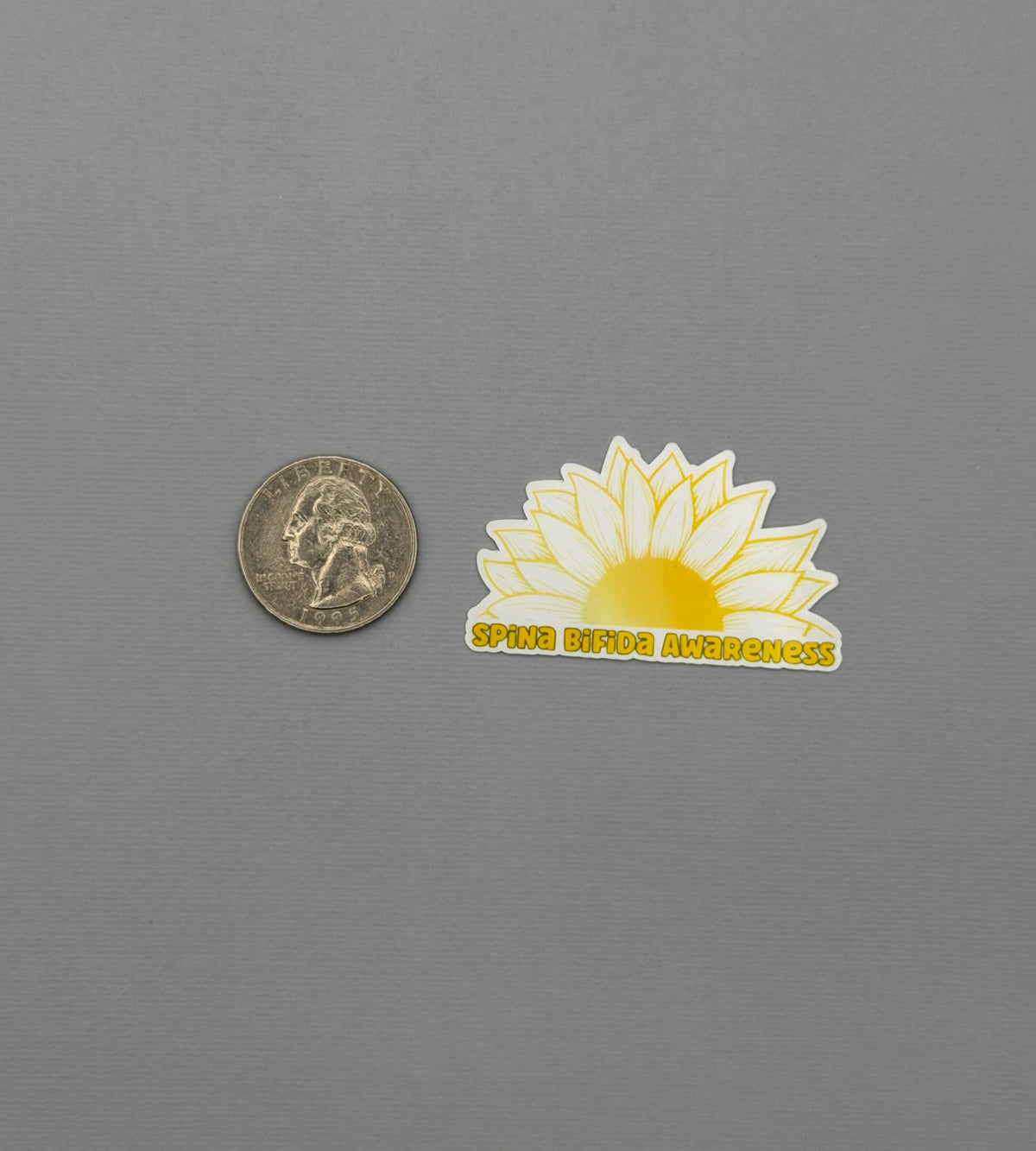 Spina Bifida Awareness Sunflower Sticker or Magnet