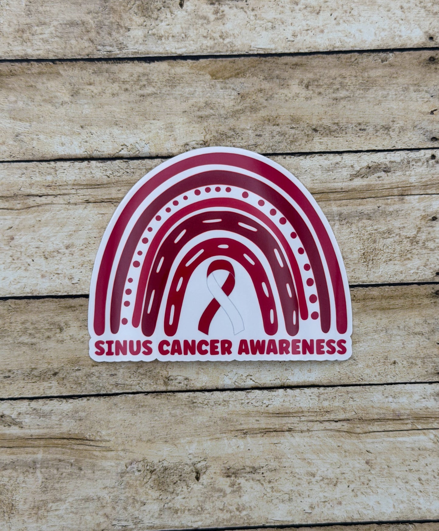 Sinus Cancer Awareness Rainbow Sticker