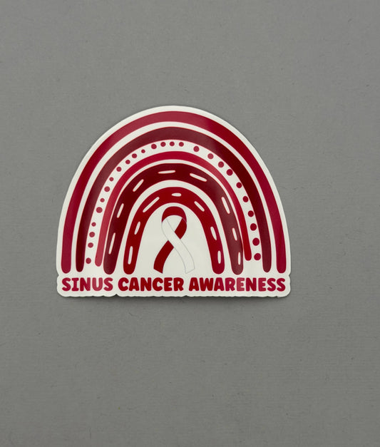 Sinus Cancer Awareness Rainbow Sticker