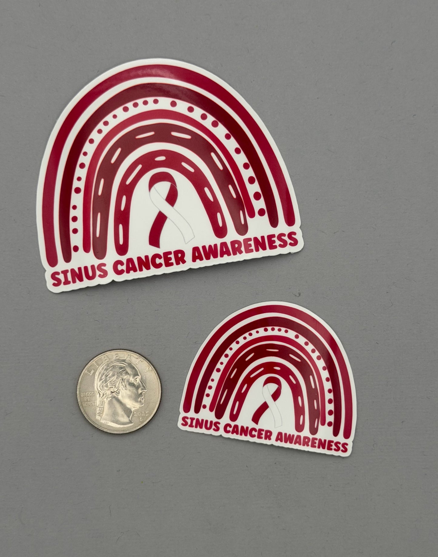 Sinus Cancer Awareness Rainbow Sticker