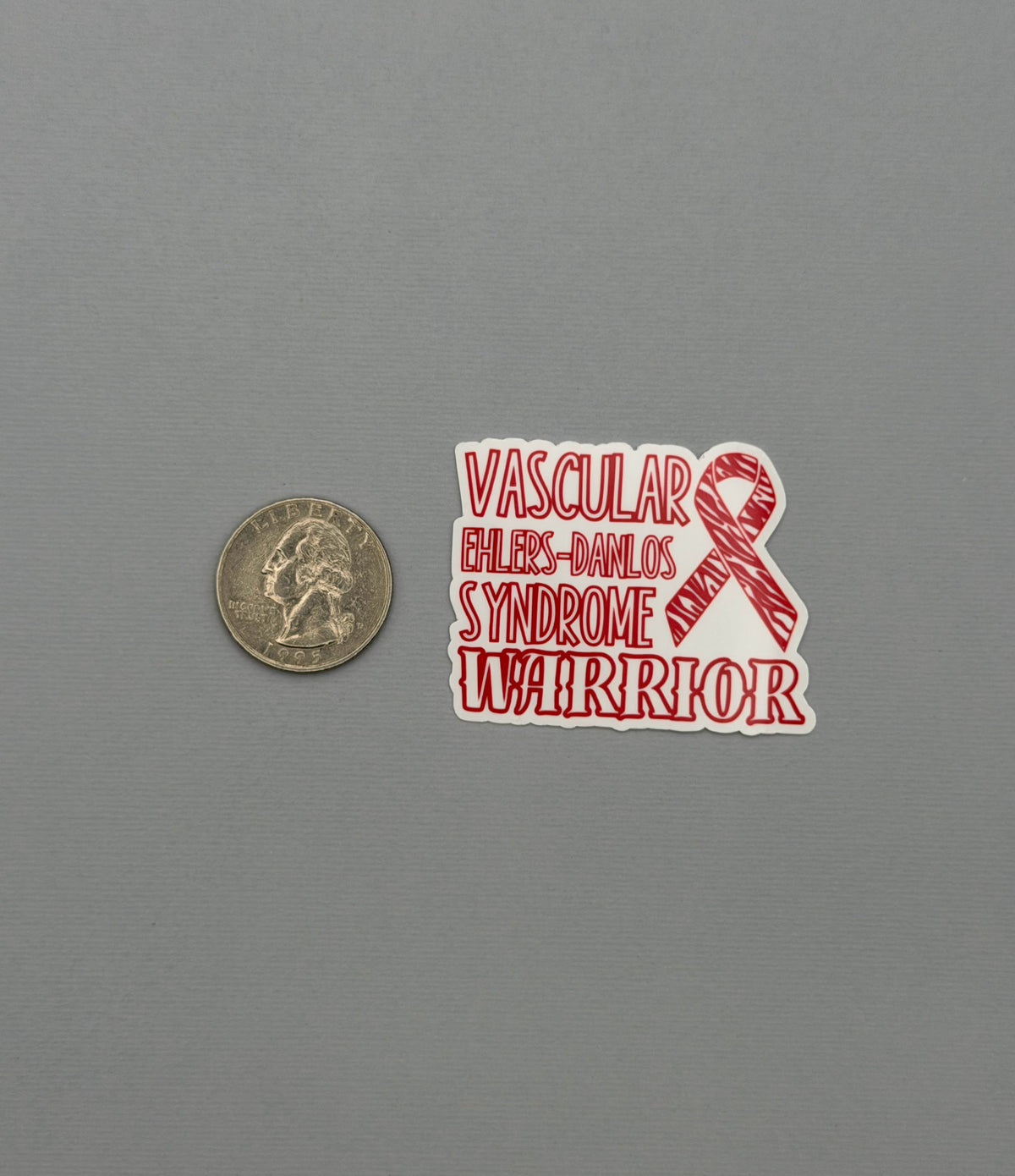 Vascular Ehlers–Danlos syndrome Warrior with Ribbon Sticker or Magnet
