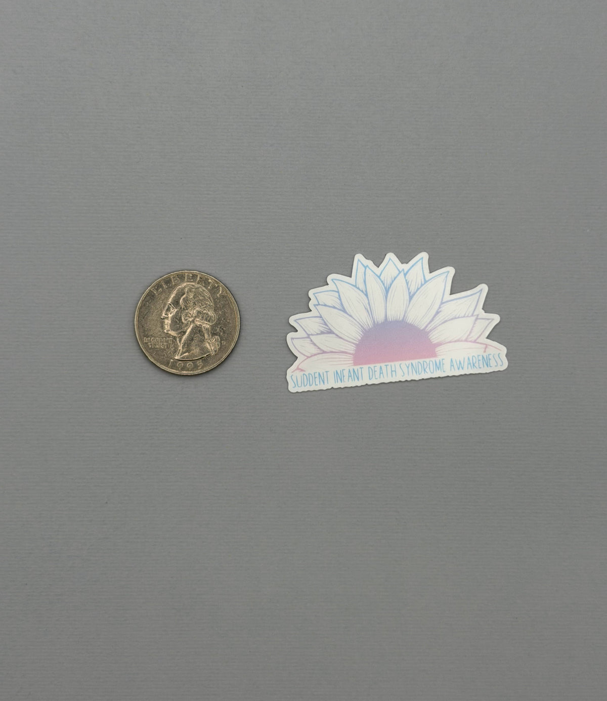 Sudden Infant Death Syndrome Awareness Sunflower Sticker or Magnet