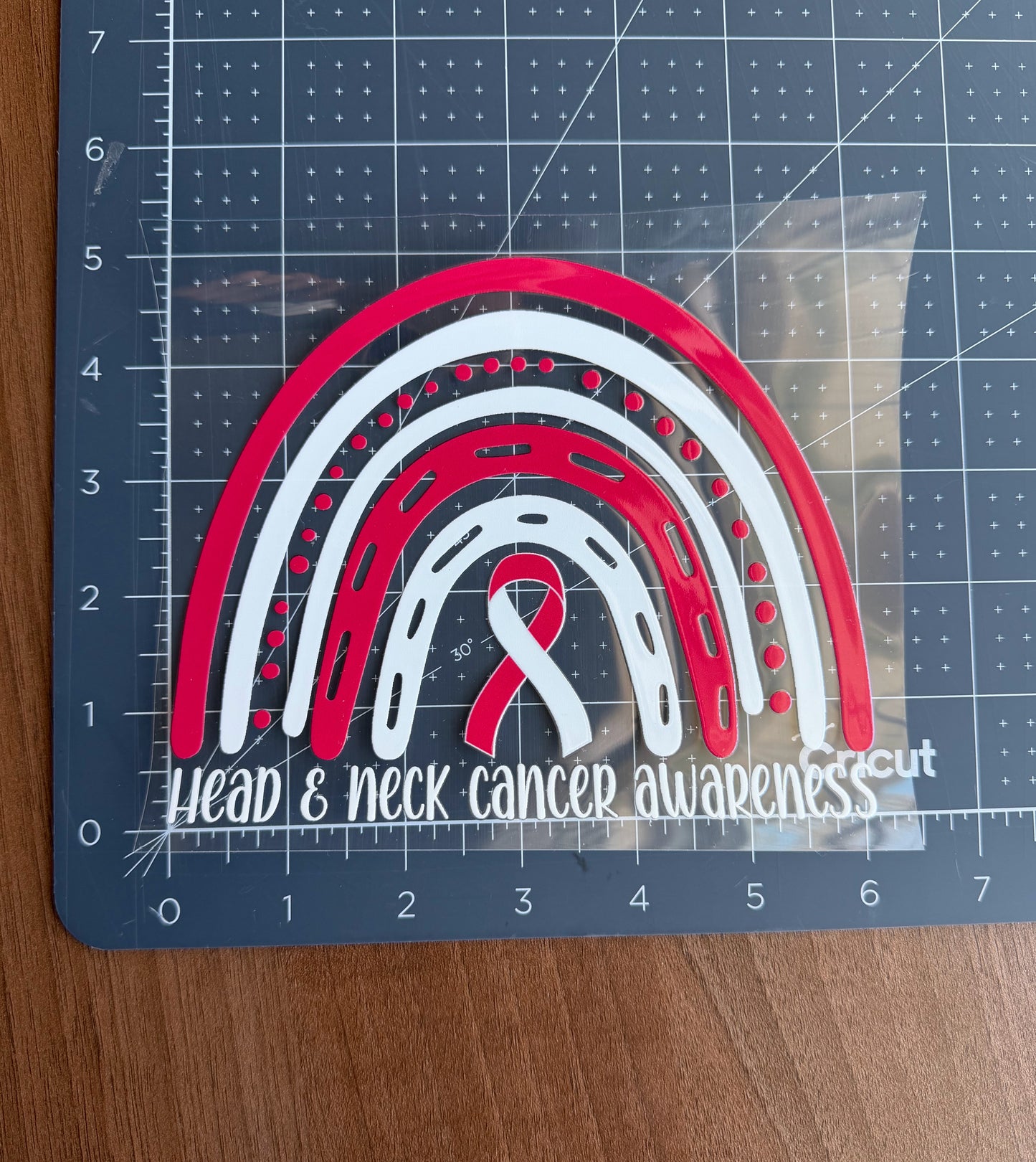 Head & Neck Cancer Awareness Rainbow Car Decal