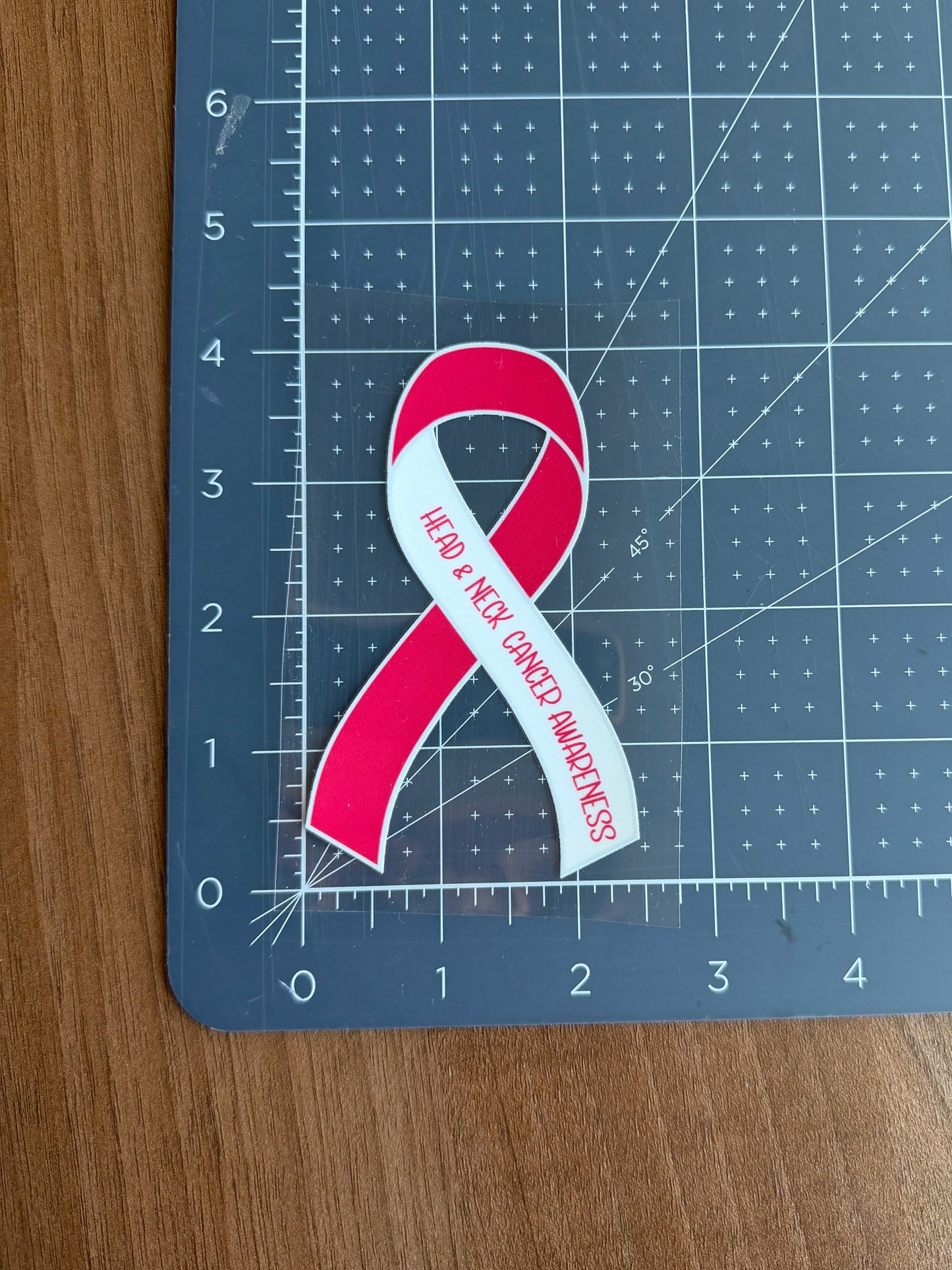 Head & Neck Cancer Awareness Ribbon Car Decal