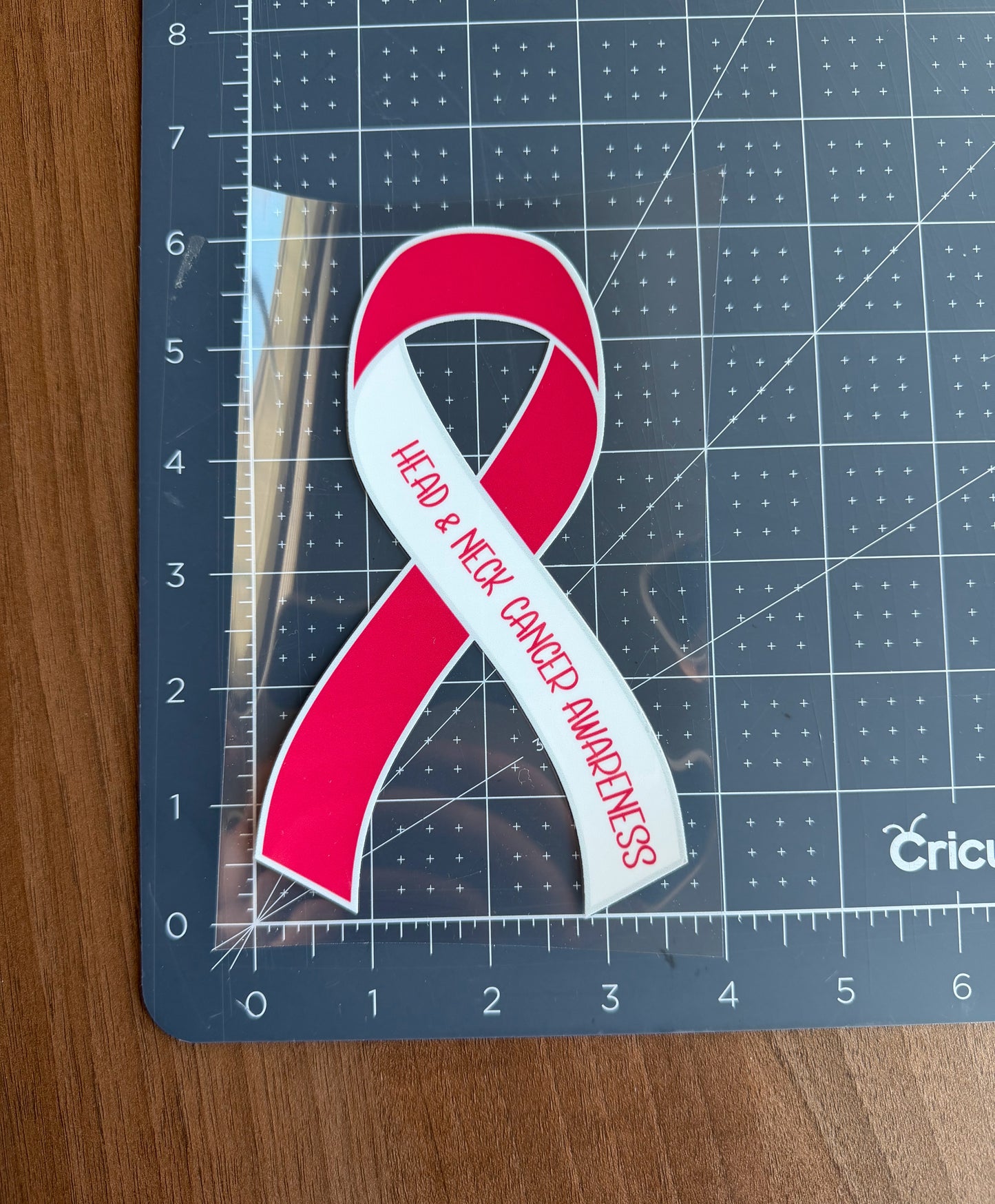 Head & Neck Cancer Awareness Ribbon Car Decal