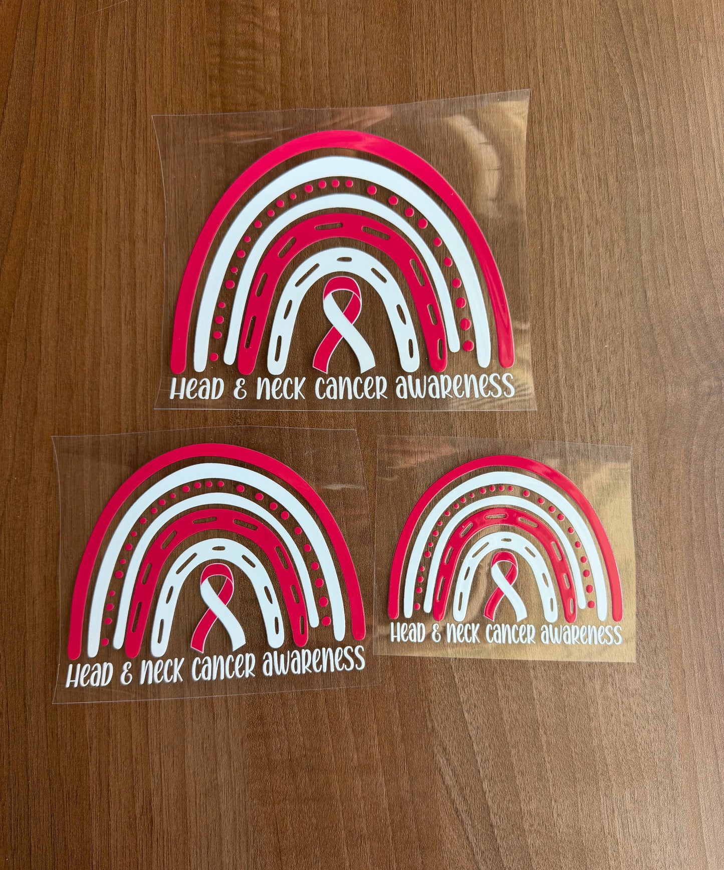 Head & Neck Cancer Awareness Rainbow Car Decal